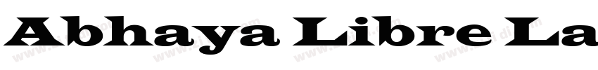 Abhaya Libre Latin E字体转换